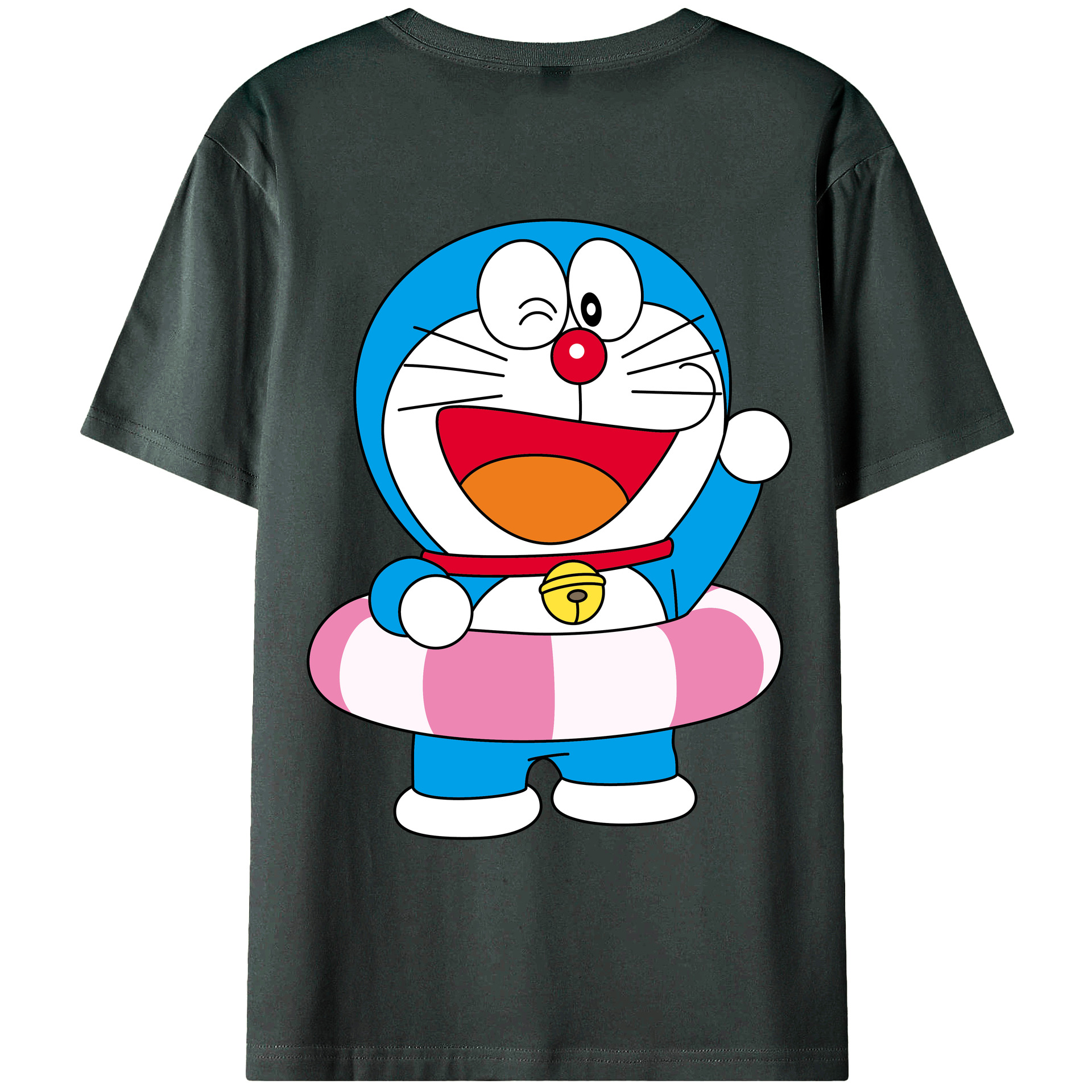 （画像用） ドラえもん Doraemon 綿100％ メンズ半袖Tシャツ（バックプリント） 通気性